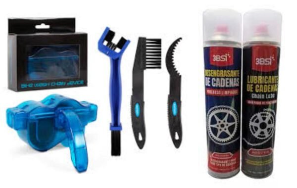 KIT DE LIMPIEZA +SPRAY PARA LIMPIAR EL SISTEMA DE ARRASTRE DE BICICLETA