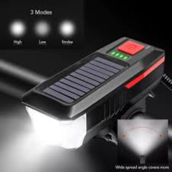LUZ DELANTERA CON CLAXON ELECTRONICO DE 300LM PARA CICLISTA