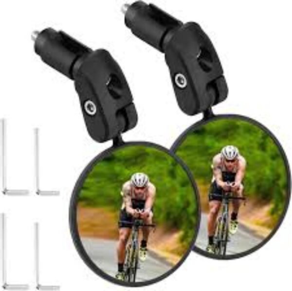 KIT ESPEJO PARA CICLISTA +LUZ DELANRTERA CON CLÁXON - Imagen 3