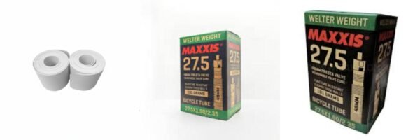 2 CÁMARAS MAXXIS 27.5 +BANDAS ANTIPINCHAZOS PARA BICICLETA - Imagen 3